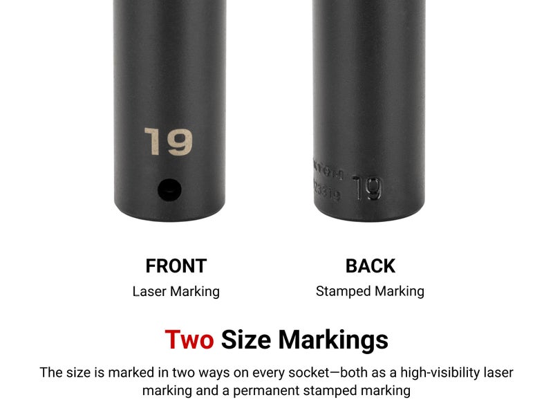 TEKTON 1/2 Inch Drive x 24 mm Deep 6-Point Impact Socket | SID23124 - Image 2